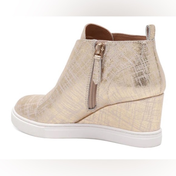 In like new condition. Gold, leather Paolo sneaker/booties - Picture 9 of 10